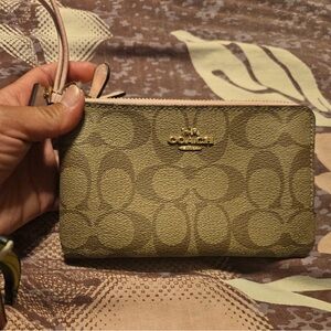 Coach Double Zipper Wristlet